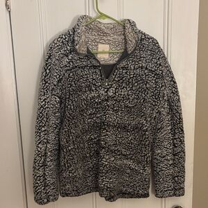 Thread & Supply Gray and Cream Sherpa Jacket